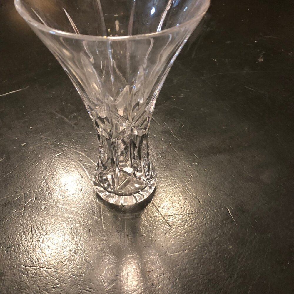 Fluted Crystal Vase - Vintage